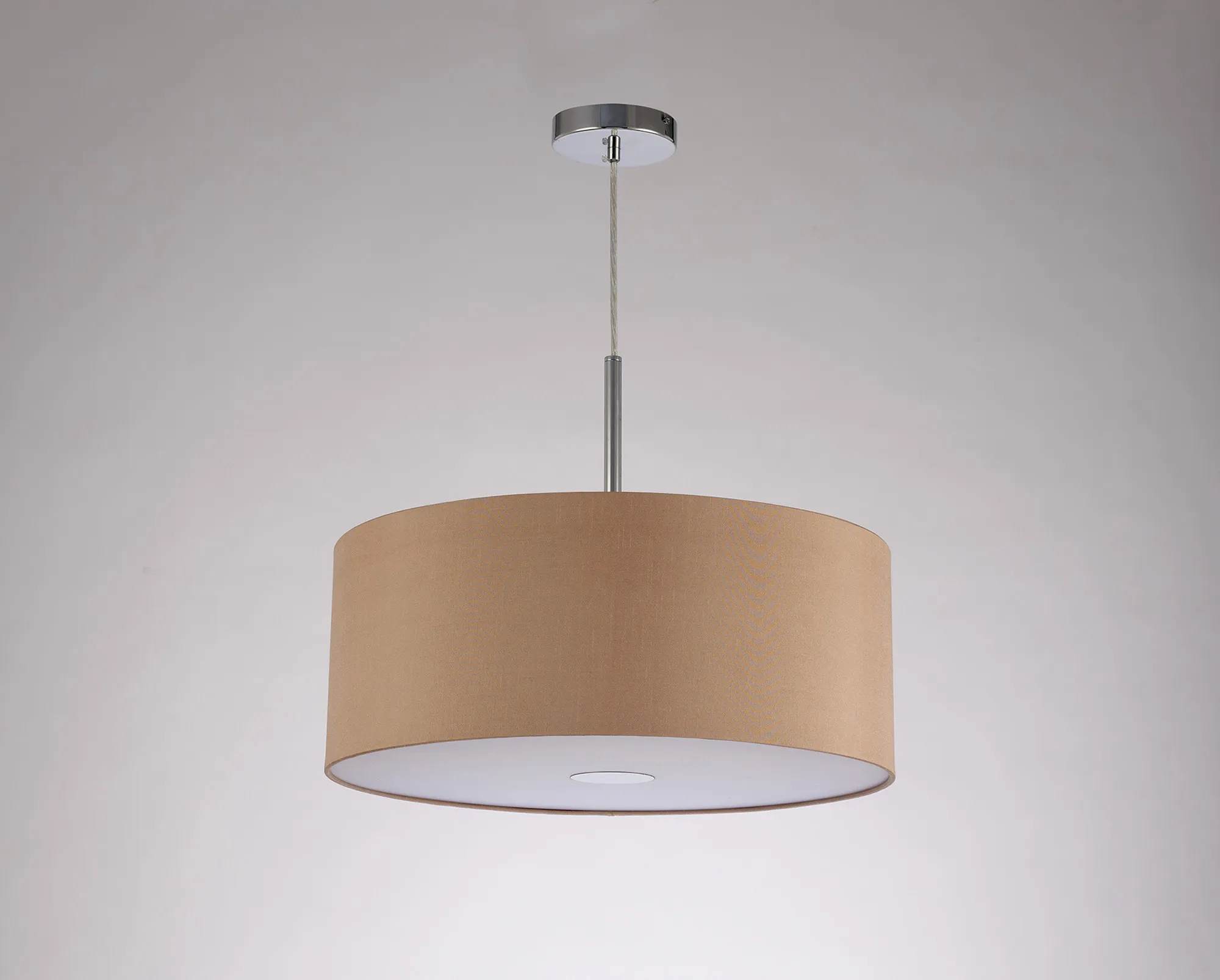 Baymont 50cm Pendant 1 Light Polished Chrome, Antique Gold/Ruby, Frosted Diffuser DK0148  Deco Baymont CH AG